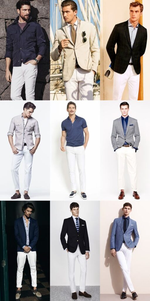 Hombres: aprende a armar Outfits con tus Pantalones Blancos – Elba Quintero