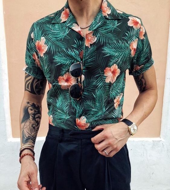 Moda de Camisa de Flores en Hombres – Elba Quintero